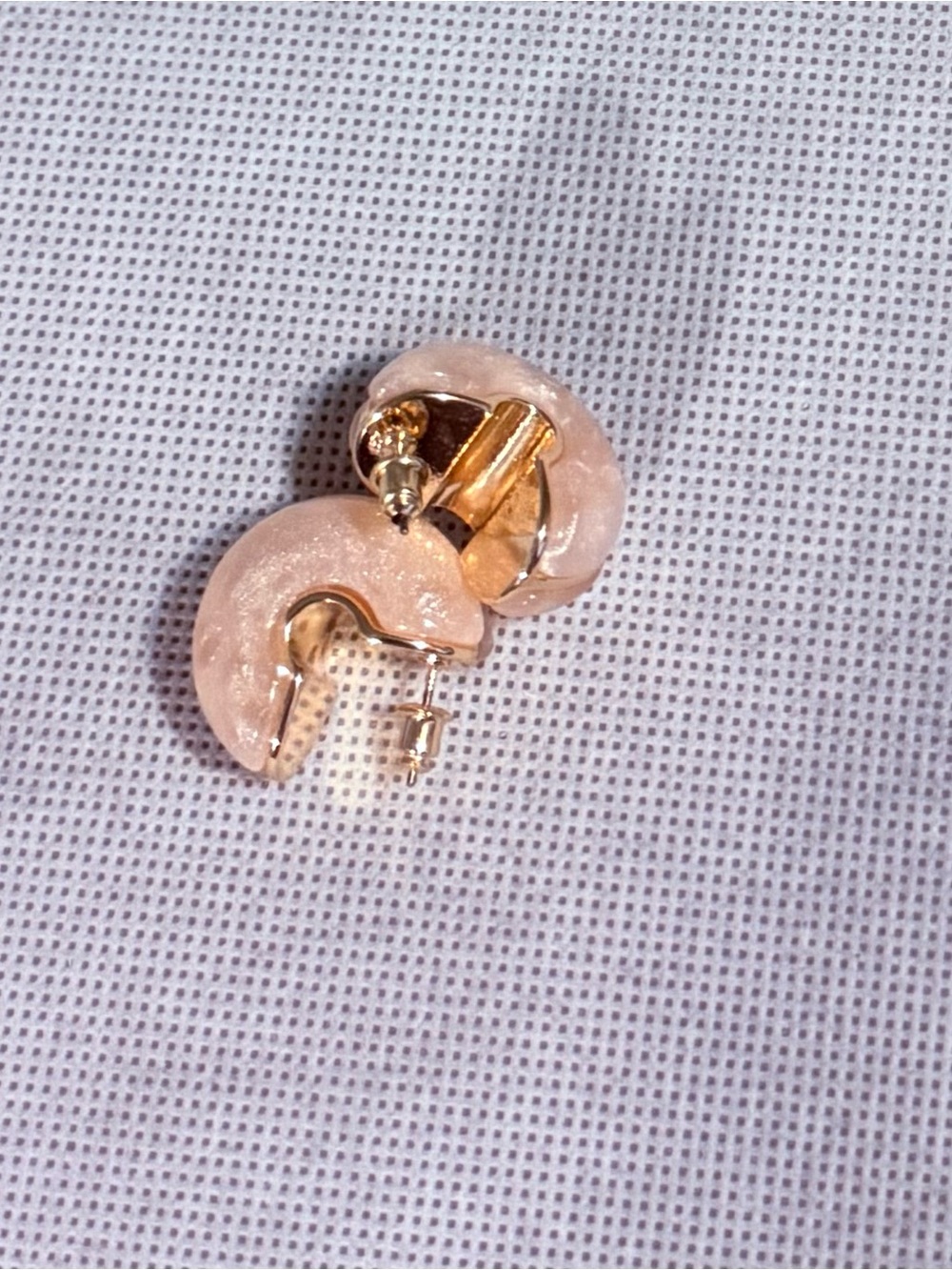 Gold & Blush Pink Hoop Earrings - Elegant Women’s Jewelry